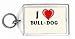 I Love bull-dog Keychain