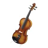 Cecilio CVN-500 Ebony Antique Finish Flamed Full Size 4/4 Orchestra Violin w/ Case and Accessories