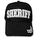 BLACK SHERIFF BASEBALL CAP LAW ENFORCEMENT POLICE ADJ