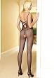 Valentine's Day Seamless Fishnet Sexy Crotchless Bodystocking with Spaghetti Straps Criss Cross Back