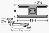 H-Shaped Twin Cast Iron Burner L-Shaped Venturi