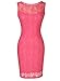 Mooncolour Women's Lace Floral Sleeveless Bodycon Long Midi Dress