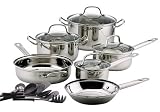 Cook's Select-Pro 17-Piece Stainless-Steel Cookware Set