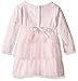 Youngland Girls' Textured Knit to Tiered Mesh Dress, Pink, 12 Months