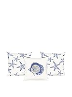Apolena Set Funda De Cojín 3 Uds. (Blanco/Azul)