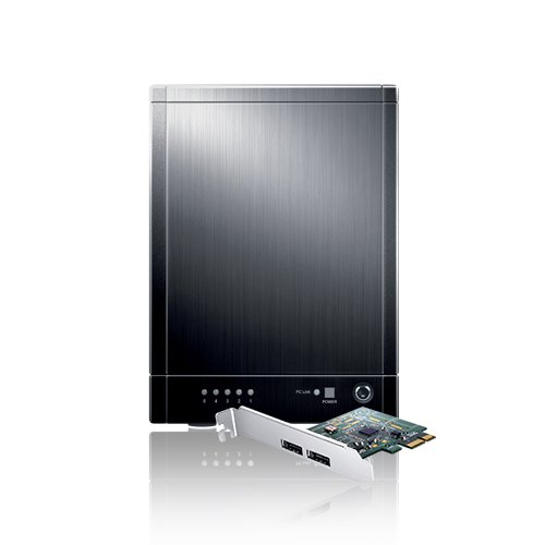 Sans Digital TowerRAID TR5M+B - 5 Bay eSATA RAID 0/1/10/5/JBOD Performance Tower with 6G PCIe Card (Black) On Sale