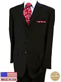 Review   / ~~ Brand New BLACK Men Suits MADE IN USA ~~ Super 150's 100% Merino Wool Hand Tailored JET BLACK ~~ Guaranteed Highest Quality MADE IN US SUIT