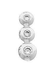 14K White Gold Diamond Three-Stone Pendant - 0.47 Ct. -- LIFETIME WARRANTY