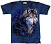 Wolf In Blue Foliage T-Shirt, Available in Various Sizes