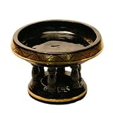 Handmade Decorative Lacquer Platter With Intricate Gold Leaf Design (Thailand)
