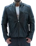 Marc Moto By Andrew Marc Mens Leather Racer Jacket Coat Crop Moto Jacket