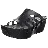 TSUBO Women's Sirona Wedge Sandal,Black/Silver,9 M US