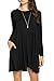 GUDNIQUE Women's Strict Stitch Long-Sleeve Swing Dress w/Pockets