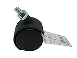 WAKI PCカラーキャスター 40mm 黒 1個入り