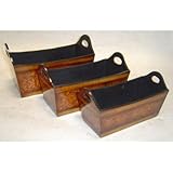 IMAGE OF Wooden Rectangular Planter Box (Set of 3)