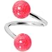 Pink Glow-N-Dark Spiral Twister Belly Ring