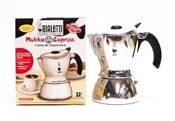 Bialetti 6990 Mukka Express Cappuccino Maker, Polished Aluminum