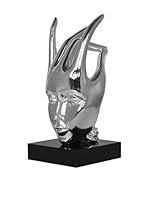 Arte Dal Mondo Escultura Viso Mano Con Base