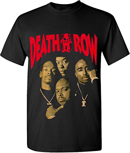 Death Row T-shirts Hip Hop Legend Rappers Graphic Red Logo