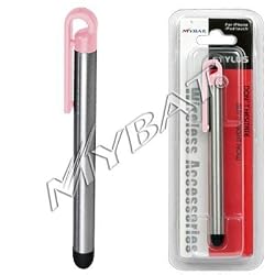 Samsung Instinct M800, Apple iPhone, 3G, iPod Touch iTouch UNIVERSAL Touch Screen Stylus Pen CLIP (Metal Body, Pink Clip)