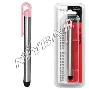 Samsung Instinct M800, Apple iPhone, 3G, iPod Touch iTouch UNIVERSAL Touch Screen Stylus Pen CLIP (Metal Body, Pink Clip)