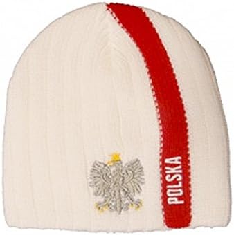 Knitted Polska Winter Hat with White Eagle
