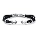 Manly Perfection: Stainless Steel Chain Links and Multi-cord Rubber Bracelet for Men