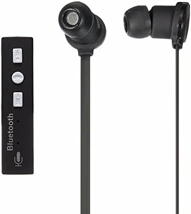 Sport Bluetooth Earphone With Mic Support Bluetooth Remote Control Selfie Include Portable Earbuds Case (Black)