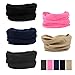 Oureamod Wide Headbands for Men and Women Athletic Moisture Wicking Headwear for Sports,Workout,Yoga Multi Function (Solid)