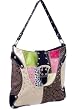 Pink-Multi Signature Patchwork Tall Hobo Handbag - Summer Collection