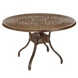Venice Round Aluminum Dining Table - Frontgate - Patio Furniture