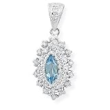9ct White Gold Diamond Pendant