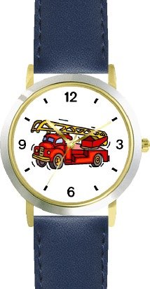 Red Fire Truck  WATCHBUDDY® DELUXE TWOTONE THEME WATCH