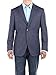 Bianco B Men's Bird's Eye Sharkskin Modern Two Button Blazer Trim Fit Jacket