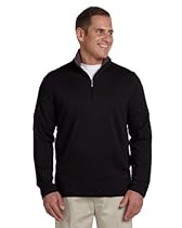 Ashworth Men's French Terry Half-Zip Pullover - BLACK - 2XL
