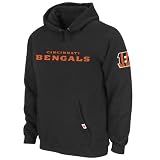 NFL Cincinnati Bengals Classic Heavyweight Hood II Adult Long Sleeved Hooded Fleece Pullover, Black, Medium