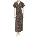 Adi Designs Black Collar Neck Dress with White Flowers Pattern