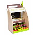Janod 4506515 - Kleiner Kaufladen Marktplatz, 23 Accessoires