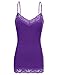 Simlu Lace Camis Cotton Camisole Cami Tank Top Lace Layering Tank Top for Women Small 301 - 2 Pk White / Purple