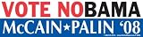 Vote Nobama - McCain/Palin '08
