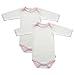 Organic Cotton Long-Sleeve Bodysuits 2-pk. - Pink Trim (6–9 mos.)