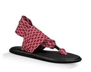 Sanuk Women's Yoga Sling Patriot Sandals Red Stars 10