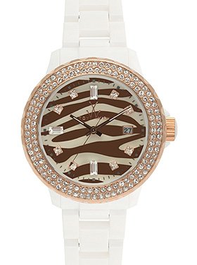 Safari Watch Collection - White Brown Zebra Print