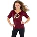 Touch By Alyssa Milano Washington Redskins Women's Slit Shoulder Top Size: Small