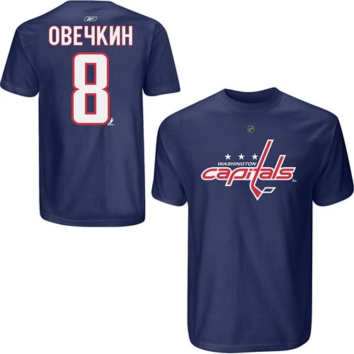 Reebok Washington Capitals Alex Ovechkin "Language Barrier" Player Name & Number T-shirt - Washington Capitals Navy Medium