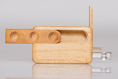 Handcrafted Large Cigarette Box Yellow Wood with Magnet