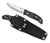 Spyderco Bushcraft G-10 PlainEdge Knife with Leather Sheath