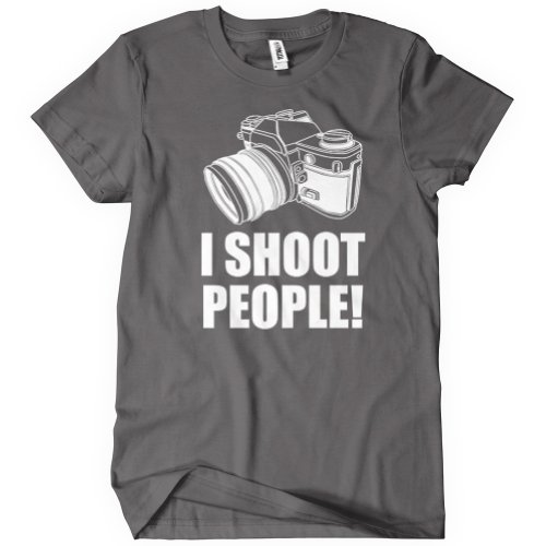 Womens I Shoot People T-Shirt Funny Photographer TEE Camera Photography Digital