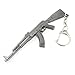 Gleader Miniature AK-47 Rifle Gun Model Lobster Hook Keychain Pendant Gray