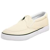  : Polo Ralph Lauren Men's Brisbane II Canvas Slip-on,Cream/Green,12 D US
